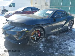 2021 Toyota GR Supra 3.0 with VIN WZ1DB0C03MW044148, listed as a IAAI auction lot 41413627 with 9,590 mi miles. Bid and sale history available at carsss.com. Image 2.