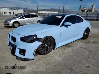 2023 BMW M2 with VIN 3MF13DM00P8D02558, listed as a Copart auction lot 50759045 with 5,531 mi miles and Salvage Title. Bid and sale history available at carsss.com. Image 1.
