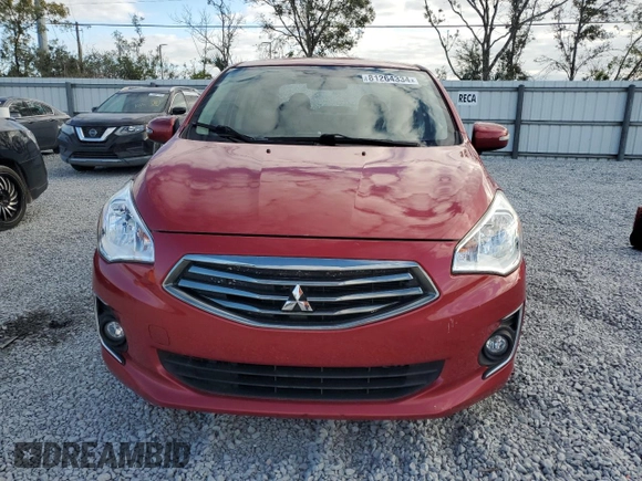 2019 Mitsubishi Mirage SE z VIN ML32F4FJ5KHF04620, wystawiony jako Copart lot #81264334 z przebiegiem 40 403 mil mil oraz Szkoda całkowita • Salvage title. Historia ofert i sprzedaży dostępna na DreamBid. Obrazek 5.