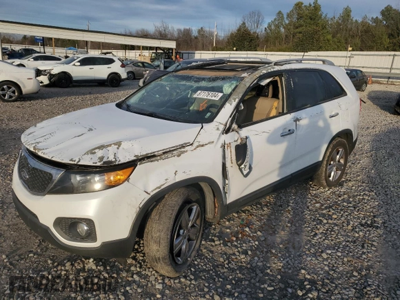2013 Kia Sorento EX with VIN 5XYKU4A27DG380622, listed as a Copart auction lot 87176104 with Not Provided miles and Salvage Title. Bid and sale history available at carsss.com. Image 1.