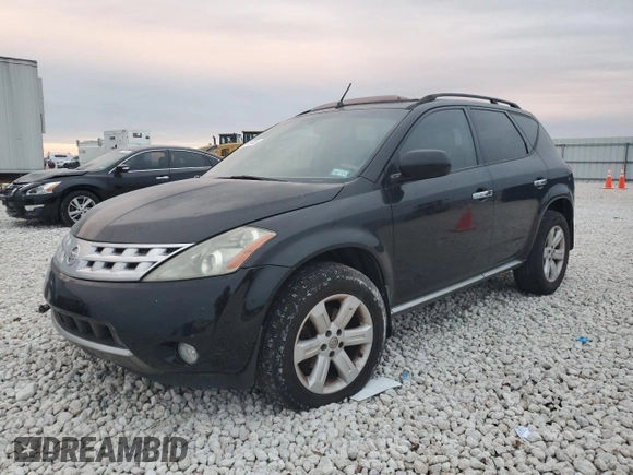 2007 Nissan Murano SL with VIN JN8AZ08TX7W528391, listed as a Copart auction lot 52120565 with Not provided miles and Salvage title. Bid and sale history available at DreamBid. Image 1.