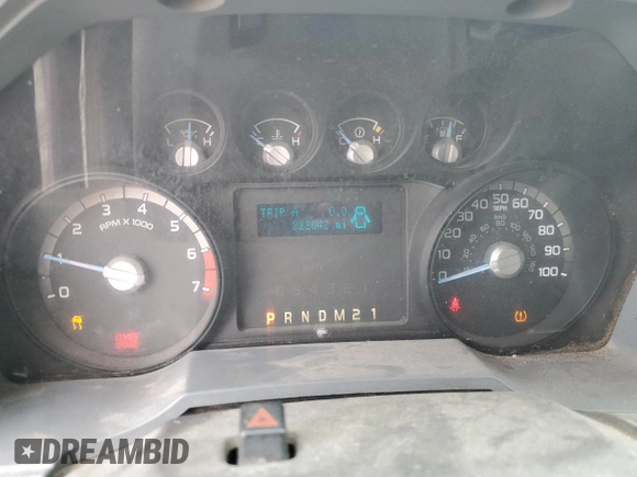2011 Ford F-250 XL with VIN 1FT7W2A60BEC22099, listed as a Copart auction lot 72345524 with 222,042 mi miles and Salvage Title. Bid and sale history available at carsss.com. Image 9.