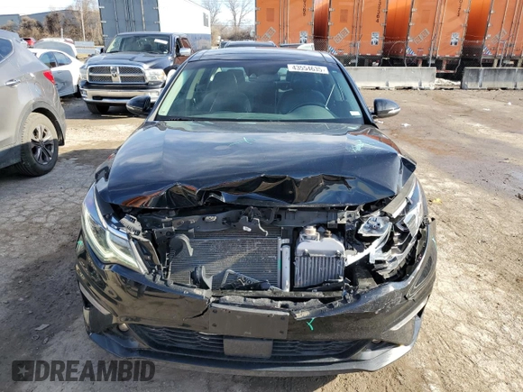 2019 Kia Optima EX with VIN 5XXGU4L17KG334350, listed as a Copart auction lot 43554635 with 55,465 mi miles and Salvage Title. Bid and sale history available at carsss.com. Image 5.