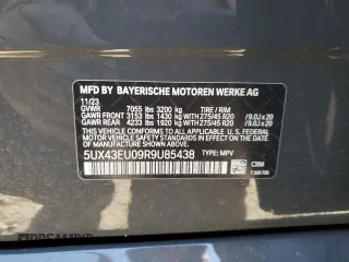 2024 BMW X5 xDrive50e with VIN 5UX43EU09R9U85438, listed as a Copart auction lot 46055885 with 7,742 mi miles and Salvage Title. Bid and sale history available at carsss.com. Image 13.