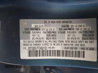 2015 Mazda CX-9 Sport with VIN JM3TB2BV7F0458193, listed as a IAAI auction lot 41886385 with 154,677 mi miles and . Bid and sale history available at carsss.com. Image 9.
