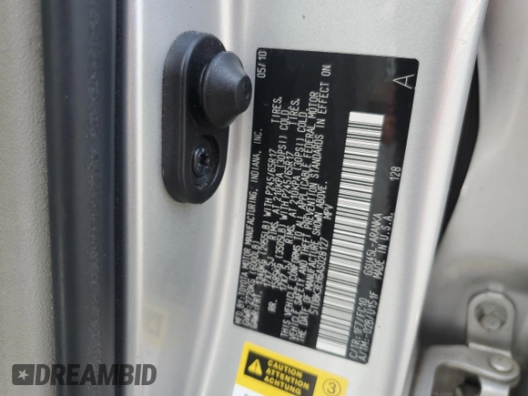 2010 Toyota Highlander with VIN 5TDBK3EH6AS028127, listed as a Copart auction lot 58197825 with 131,659 mi miles and Salvage title. Bid and sale history available at DreamBid. Image 13.