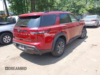 2024 Nissan Pathfinder SV with VIN 5N1DR3BC0RC281742, listed as a IAAI auction lot 42493713 with 23,318 mi miles and . Bid and sale history available at DreamBid. Image 4.
