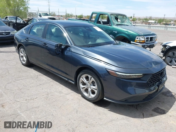 2023 Honda Accord Sedan LX with VIN 1HGCY1F28PA004601, listed as a IAAI auction lot 42031327 with 48,996 mi miles. Bid and sale history available at carsss.com. Image 1.