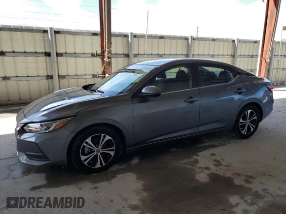 2022 Nissan Sentra SV with VIN 3N1AB8CV6NY241212, listed as a Copart auction lot 50308965 with 50,822 mi miles and Salvage Title. Bid and sale history available at carsss.com. Image 1.