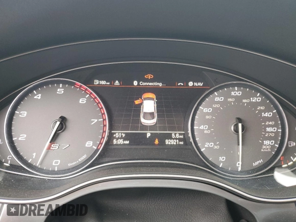 2015 Audi S7 with VIN WAUW2AFC0FN035996, listed as a Copart auction lot 48231375 with 92,921 mi miles and Salvage Title. Bid and sale history available at carsss.com. Image 9.