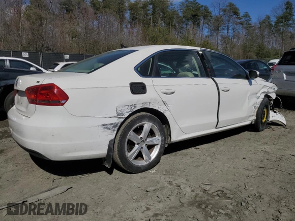 2013 Volkswagen Passat SE w/Sunroof with VIN 1VWBP7A3XDC144131, listed as a Copart auction lot 50754675 with 172,806 mi miles and Salvage Title. Bid and sale history available at carsss.com. Image 3.