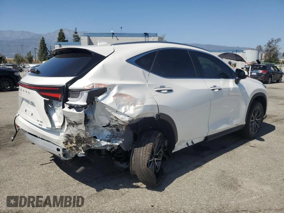 2025 Lexus NX 350h Premium with VIN JTJGKCEZ9S2052281, listed as a Copart auction lot 52636085 with 4,554 mi miles and Salvage title. Bid and sale history available at DreamBid. Image 3.