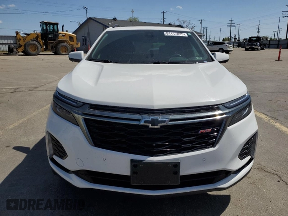 2022 Chevrolet Equinox RS with VIN 3GNAXWEV5NS113344, listed as a Copart auction lot 54117825 with 37,261 mi miles and Salvage title. Bid and sale history available at DreamBid. Image 5.