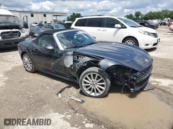 2017 FIAT 124 Spider Lusso with VIN JC1NFAEK4H0103516, listed as a Copart auction lot 57253905 with 46,291 mi miles and Salvage title. Bid and sale history available at DreamBid. Image 4.
