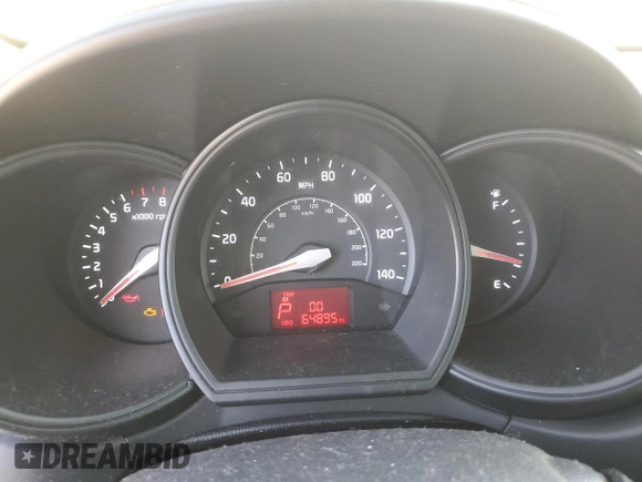 2013 Kia Rio LX with VIN KNADM4A36D6225190, listed as a Copart auction lot 50087115 with 64,895 mi miles and Salvage Title. Bid and sale history available at carsss.com. Image 9.