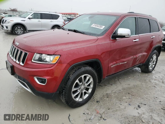 2014 Jeep Grand Cherokee Limited with VIN 1C4RJFBG1EC492061, listed as a Copart auction lot 51934285 with 146,358 mi miles and Salvage Title. Bid and sale history available at carsss.com. Image 1.