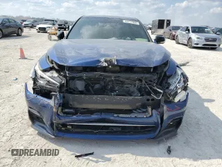 2020 Infiniti Q50 Red Sport 400 with VIN JN1FV7APXLM630530, listed as a Copart auction lot 43717855 with 99,410 mi miles and Non repairable. Bid and sale history available at DreamBid. Image 5.