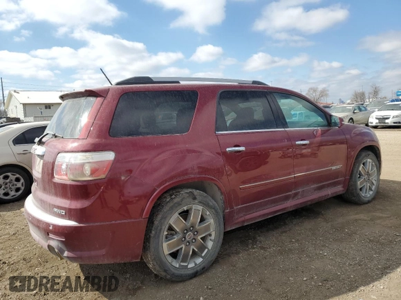 2011 GMC Acadia Denali with VIN 1GKKVTED9BJ219905, listed as a Copart auction lot 46819675 with 168,873 mi miles and Clean Title. Bid and sale history available at carsss.com. Image 3.