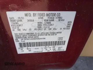 2006 Ford F-150 XLT with VIN 1FTPW12556KB24158, listed as a Copart auction lot 58204215 with 156,338 mi miles and Salvage title. Bid and sale history available at DreamBid. Image 14.