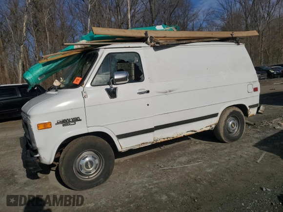 1995 Chevrolet Chevy Van z VIN 1GCEG25Z1SF202088, wystawiony jako Copart lot #44373315 z przebiegiem 184 821 mil mil oraz Szkoda całkowita • Salvage title. Historia ofert i sprzedaży dostępna na DreamBid. Obrazek 1.