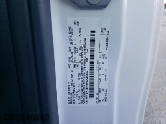 2019 Ford Ranger XL with VIN 1FTER1EH1KLA56532, listed as a Copart auction lot 44605405 with 40,977 mi miles and Salvage Title. Bid and sale history available at carsss.com. Image 14.