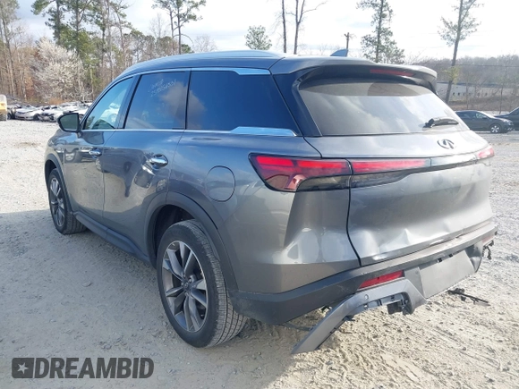 2024 Infiniti QX60 Luxe z VIN 5N1DL1FRXRC336928, wystawiony jako IAAI lot #41717075 z przebiegiem 23 404 mil mil oraz . Historia ofert i sprzedaży dostępna na DreamBid. Obrazek 3.