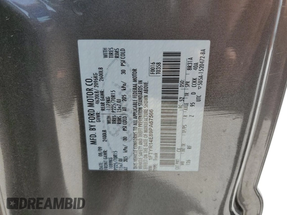 2009 Ford Ranger XL z VIN 1FTYR14E89PA67566, wystawiony jako Copart lot #50208415 z przebiegiem 57 995 mil mil oraz Szkoda całkowita • Salvage title. Historia ofert i sprzedaży dostępna na DreamBid. Obrazek 14.