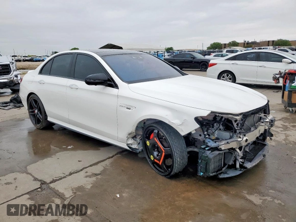 2018 Mercedes-Benz E 63 S AMG with VIN WDDZF8KB8JA254169, listed as a Copart auction lot 50769985 with 111,984 mi miles and Salvage Title. Bid and sale history available at DreamBid. Image 4.