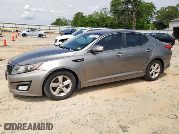 2014 Kia Optima LX with VIN 5XXGM4A70EG279106, listed as a Copart auction lot 56283135 with 160,693 mi miles and Salvage title. Bid and sale history available at DreamBid. Image 1.