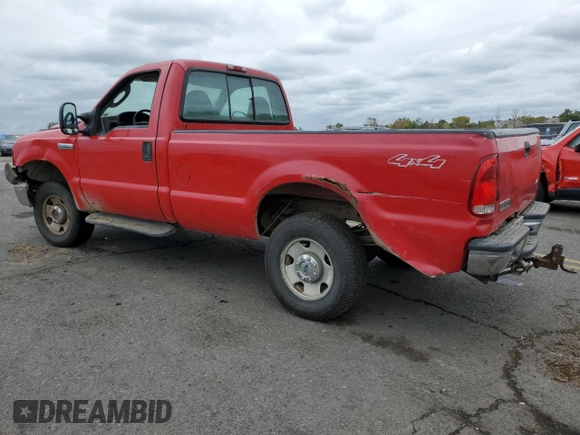 2005 Ford F-250 XL with VIN 1FTNF21585EB24568, listed as a Copart auction lot 72561054 with 147,449 mi miles and Salvage Title. Bid and sale history available at DreamBid. Image 2.