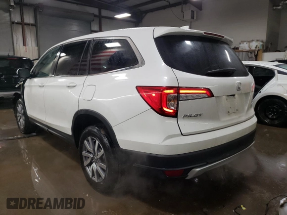2022 Honda Pilot EX-L with VIN 5FNYF6H53NB097837, listed as a Copart auction lot 43523735 with 21,339 mi miles and Salvage Title. Bid and sale history available at carsss.com. Image 2.