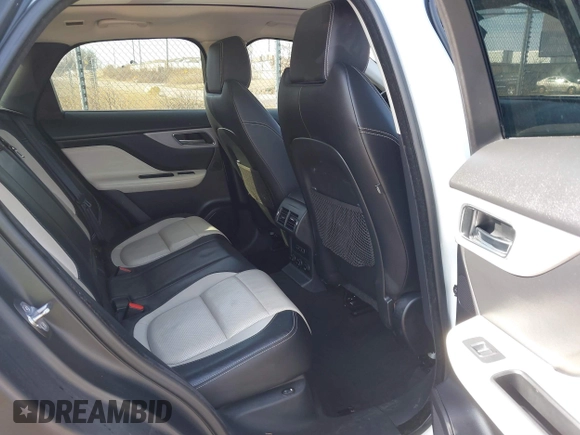 2017 Jaguar F-Pace 35t R-Sport with VIN SADCL2BVXHA063738, listed as a IAAI auction lot 41824648 with 112,449 mi miles and . Bid and sale history available at DreamBid. Image 8.