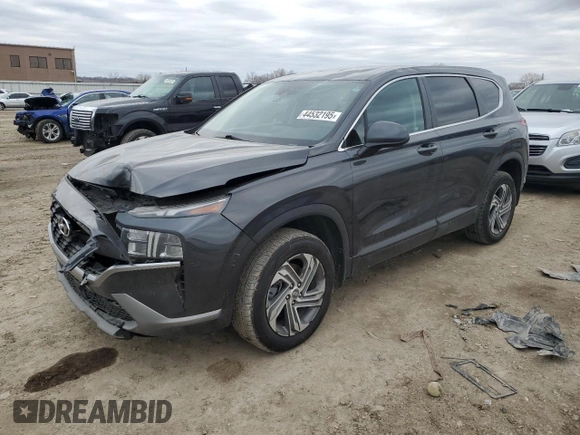 2021 Hyundai Santa Fe SE with VIN 5NMS1DAJ3MH369641, listed as a Copart auction lot 44532195 with 99,463 mi miles and Salvage Title. Bid and sale history available at carsss.com. Image 1.