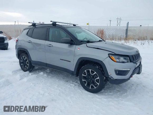 2020 Jeep Compass Trailhawk with VIN 3C4NJDDB1LT203329, listed as a IAAI auction lot 41301931 with 79,035 mi miles and . Bid and sale history available at carsss.com. Image 1.