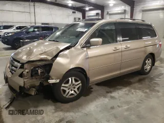 2005 Honda Odyssey EX-L z VIN 5FNRL38625B012216, wystawiony jako Copart lot #51823135 z przebiegiem 206 408 mil mil oraz Szkoda całkowita • Salvage title. Historia ofert i sprzedaży dostępna na DreamBid. Obrazek 1.