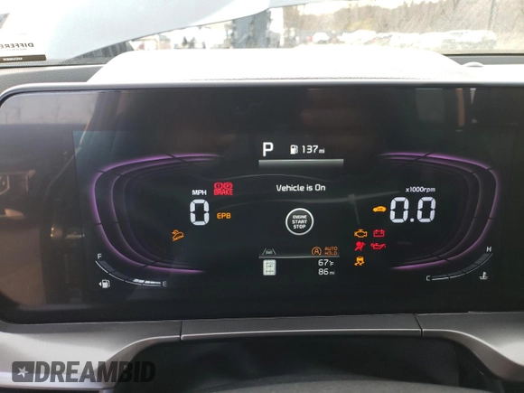 2024 Kia Telluride LX z VIN 5XYP2DGC7RG542557, wystawiony jako Copart lot #82623894 z przebiegiem 86 mil mil oraz Szkoda całkowita • Salvage title. Historia ofert i sprzedaży dostępna na DreamBid. Obrazek 9.