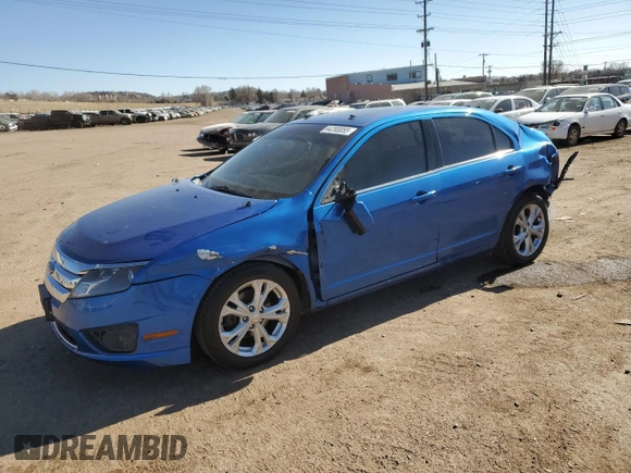 2012 Ford Fusion SE with VIN 3FAHP0HA8CR332435, listed as a Copart auction lot 44200055 with 105,416 mi miles and Salvage Title. Bid and sale history available at DreamBid. Image 1.
