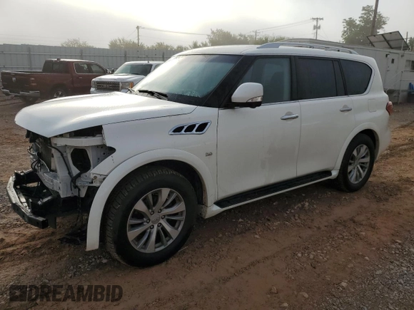 2017 Infiniti QX80 with VIN JN8AZ2NE8H9161010, listed as a Copart auction lot 72314114 with 63,025 mi miles and Salvage Title. Bid and sale history available at carsss.com. Image 1.