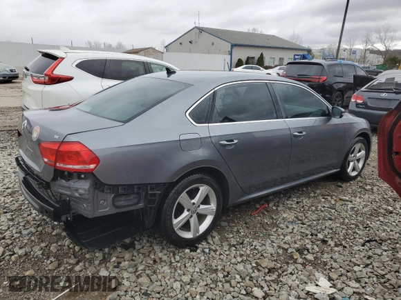 2013 Volkswagen Passat SE with VIN 1VWBH7A38DC086825, listed as a Copart auction lot 49668035 with 119,005 mi miles and Salvage title. Bid and sale history available at DreamBid. Image 3.