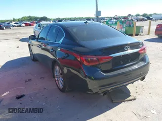 2018 Infiniti Q50 Luxe with VIN JN1EV7AP1JM351430, listed as a IAAI auction lot 42209857 with 119,531 mi miles and . Bid and sale history available at carsss.com. Image 3.