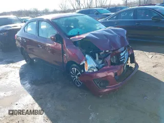 2018 Mitsubishi Mirage G4 ES with VIN ML32F3FJXJHF14343, listed as a IAAI auction lot 41847739 with 95,302 mi miles. Bid and sale history available at carsss.com. Image 1.
