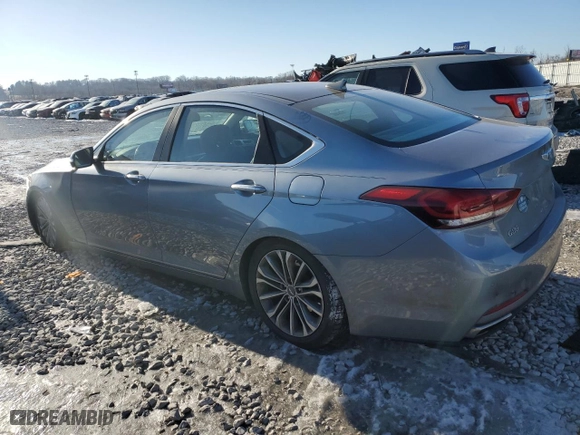 2017 Genesis G80 3.8L with VIN KMHGN4JE1HU180073, listed as a Copart auction lot 42684135 with 127,255 mi miles and Salvage Title. Bid and sale history available at carsss.com. Image 2.