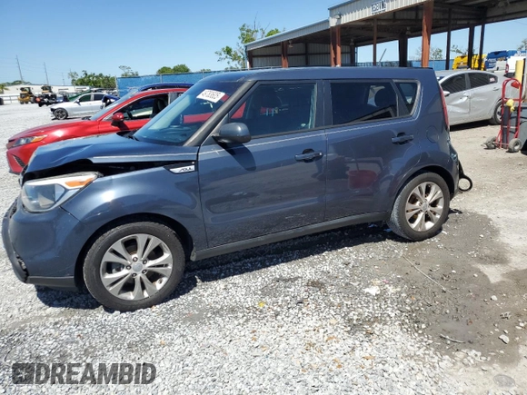 2015 Kia Soul + with VIN KNDJP3A52F7150784, listed as a Copart auction lot 49783605 with 142,420 mi miles and Salvage Title. Bid and sale history available at carsss.com. Image 1.