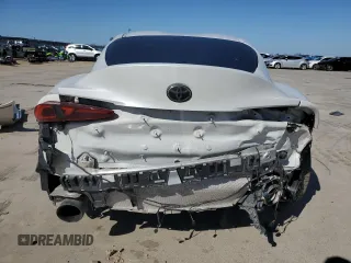 2021 Toyota GR Supra 3.0 with VIN WZ1DB0C00MW041840, listed as a Copart auction lot 43144635 with 6,213 mi miles and Salvage Title. Bid and sale history available at carsss.com. Image 6.