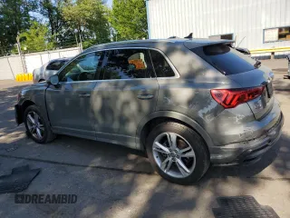 2020 Audi Q3 S line Premium with VIN WA1DECF35L1032280, listed as a Copart auction lot 58786915 with 48,006 mi miles and Salvage title. Bid and sale history available at DreamBid. Image 2.