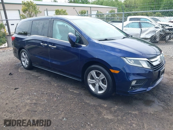 2019 Honda Odyssey EX with VIN 5FNRL6H50KB018150, listed as a IAAI auction lot 42119727 with 94,535 mi miles. Bid and sale history available at carsss.com. Image 1.