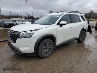 2023 Nissan Pathfinder SV with VIN 5N1DR3BC7PC211586, listed as a Copart auction lot 43461175 with 22,361 mi miles and Salvage Title. Bid and sale history available at carsss.com. Image 1.