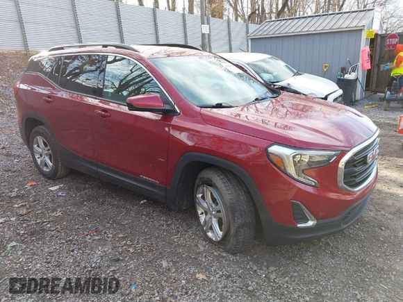 2020 GMC Terrain SLE with VIN 3GKALTEV2LL172754, listed as a IAAI auction lot 41834716 with 44,999 mi miles. Bid and sale history available at carsss.com. Image 1.