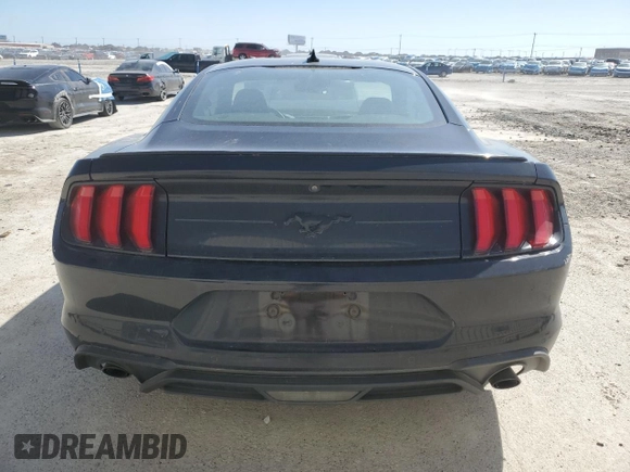 2021 Ford Mustang EcoBoost with VIN 1FA6P8TH7M5126618, listed as a Copart auction lot 48795835 with Not Provided miles and Salvage Title. Bid and sale history available at DreamBid. Image 6.