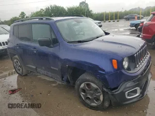2017 Jeep Renegade Sport с VIN ZACCJBAB8HPE68361, выставлен на аукционе Copart как лот 58247275 с пробегом 88 759 миль миль и Списание • Salvage title. История ставок и продаж доступна на DreamBid. Изображение 4.